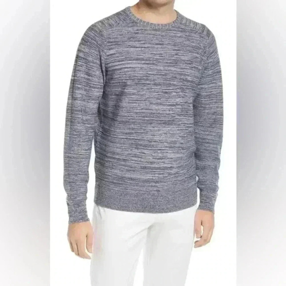 Peter Millar Men’s Crown Cool Crewneck Merino Wool Sweater Size Medium Navy - Picture 2 of 10